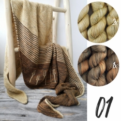 VILJAPELLOT - knitting yarn set, Woolento silk-merino