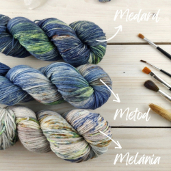 MEDARD - fade set, hand dyed knitting yarn Woolento