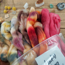 Lucky bag XL AUTUMN, color mix of wool for spinning or felting - kopie