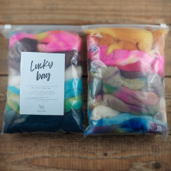 Lucky bag - color mix of wool for felting and spinning