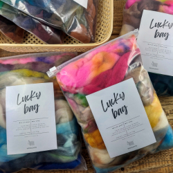 Lucky bag - color mix of wool for felting and spinning