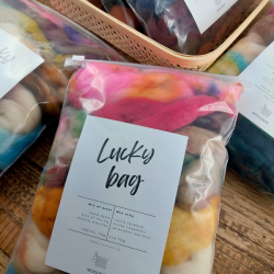 Lucky bag - color mix of wool for felting and spinning