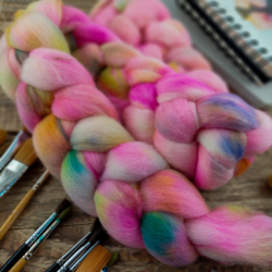 PINK MIX, kirgizské horské merino, česanec ručne farbený, Woolento