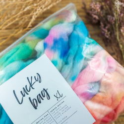 Lucky bag XL SUMMER, color mix of wool for spinning or felting 